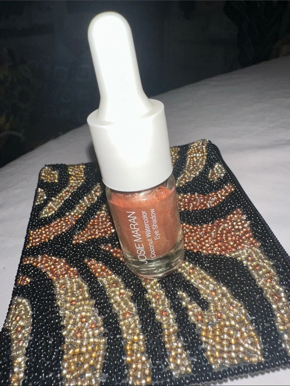 JOSIE MARAN Shimmery Bronze Liquid Eye Shadow rio d rose gold 6.7 ml new